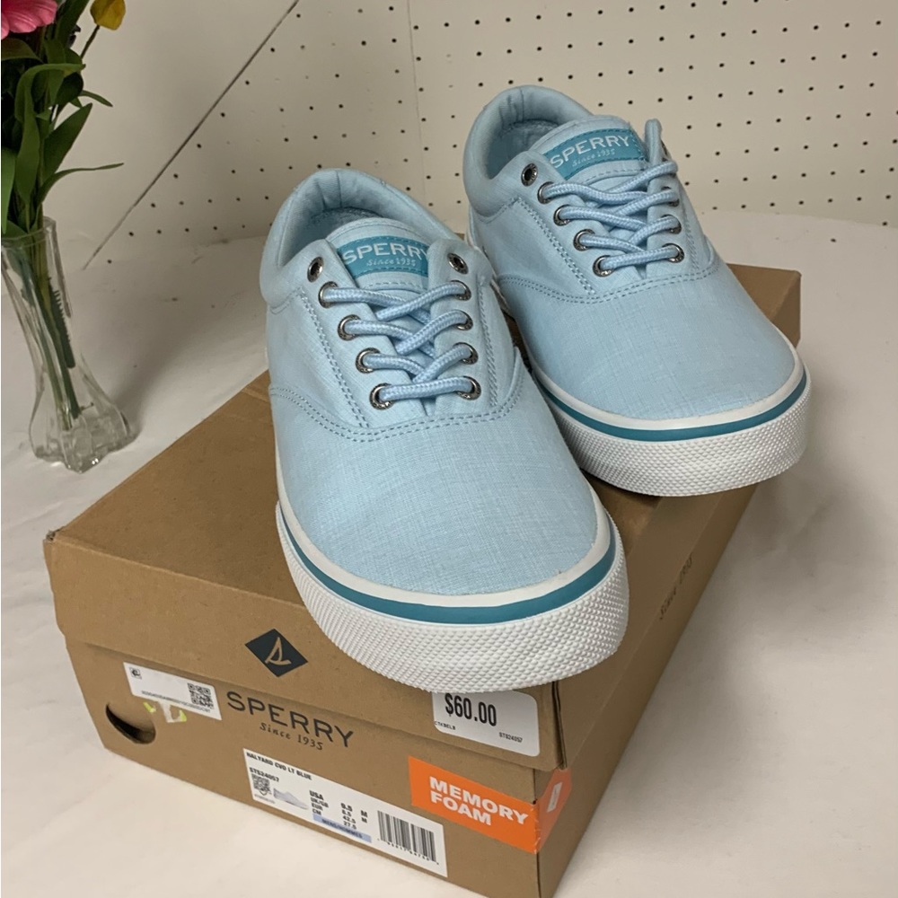 Sperry Mens Halyard Linen Sneakers Shoes ~ 9.5